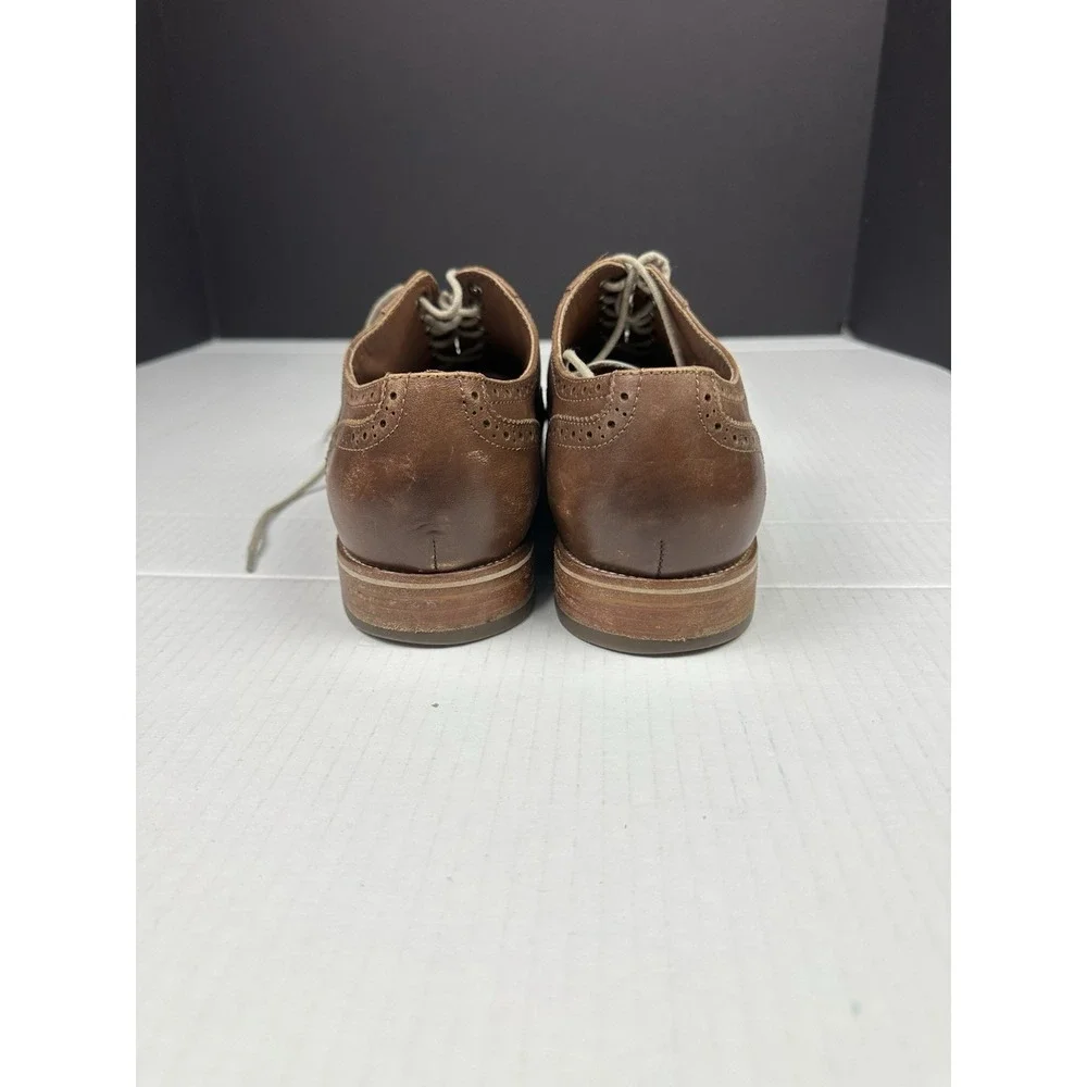 Warfield & Grand Men's Sz 9 Wing Tip Oxfords Roy 63606 Brown Dress See Pics